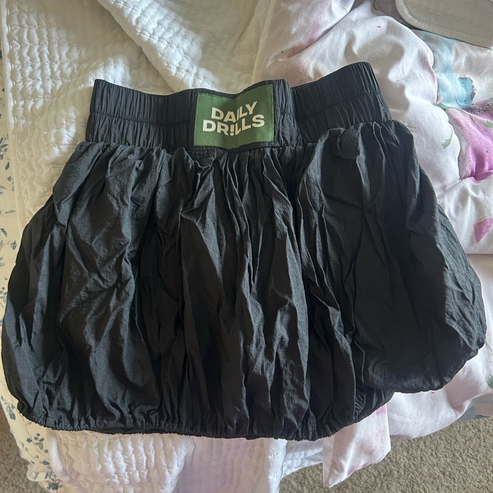 Black Daily Drills Skirt